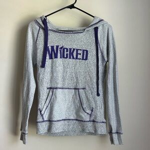 WICKED Pullover Gray Hooded Long Sleeve Shirt XS